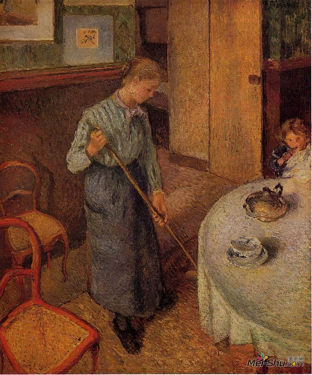 卡米耶·毕沙罗(Camille Pissarro)高清作品《小乡村女仆》