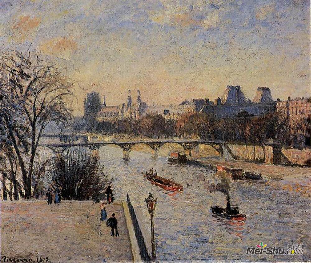 卡米耶·毕沙罗(Camille Pissarro)高清作品《卢浮宫》