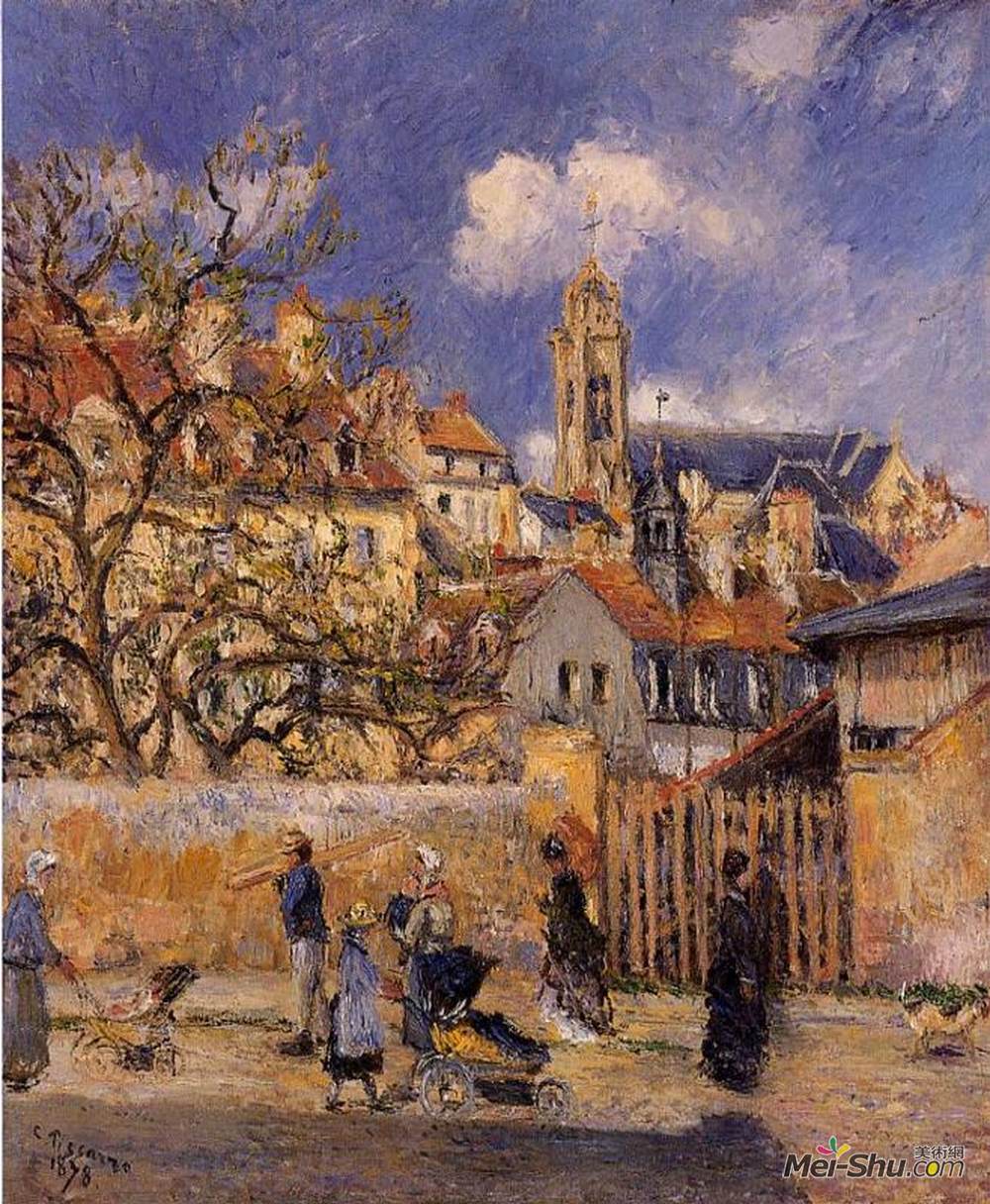 卡米耶·毕沙罗(Camille Pissarro)高清作品《The Park in Charrettes, Pontoise》