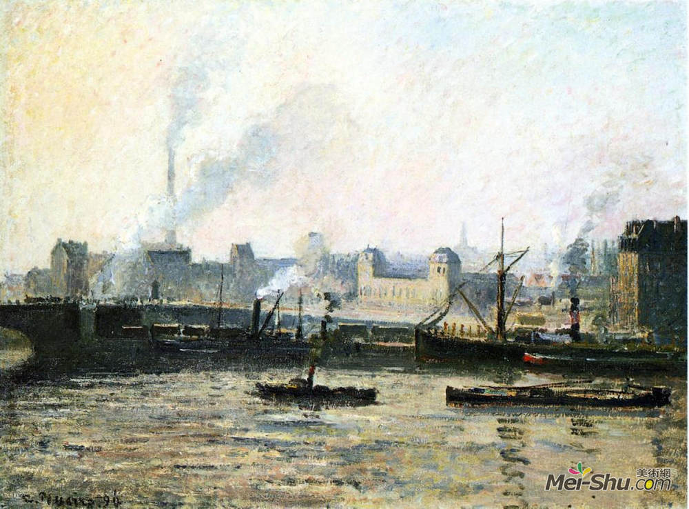 卡米耶·毕沙罗(Camille Pissarro)高清作品《鲁昂圣佛桥》