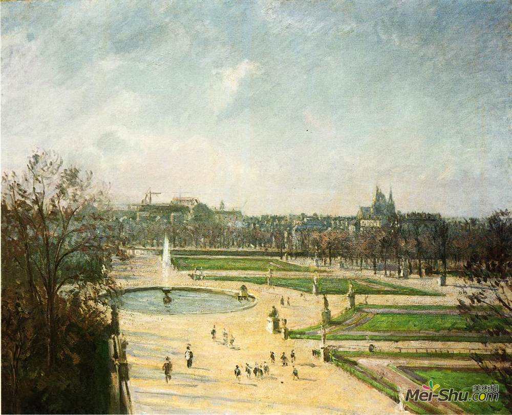 卡米耶·毕沙罗(Camille Pissarro)高清作品《下午，太阳宫花园》