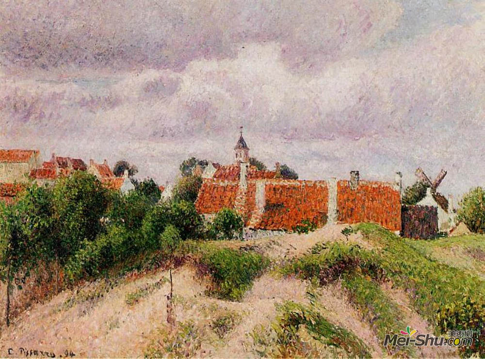 卡米耶·毕沙罗(Camille Pissarro)高清作品《比利时诺克村》