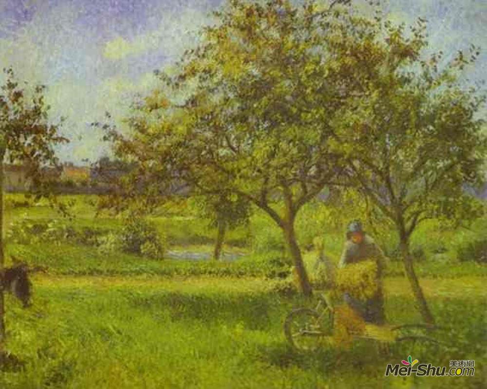 卡米耶·毕沙罗(Camille Pissarro)高清作品《手推车、果园》