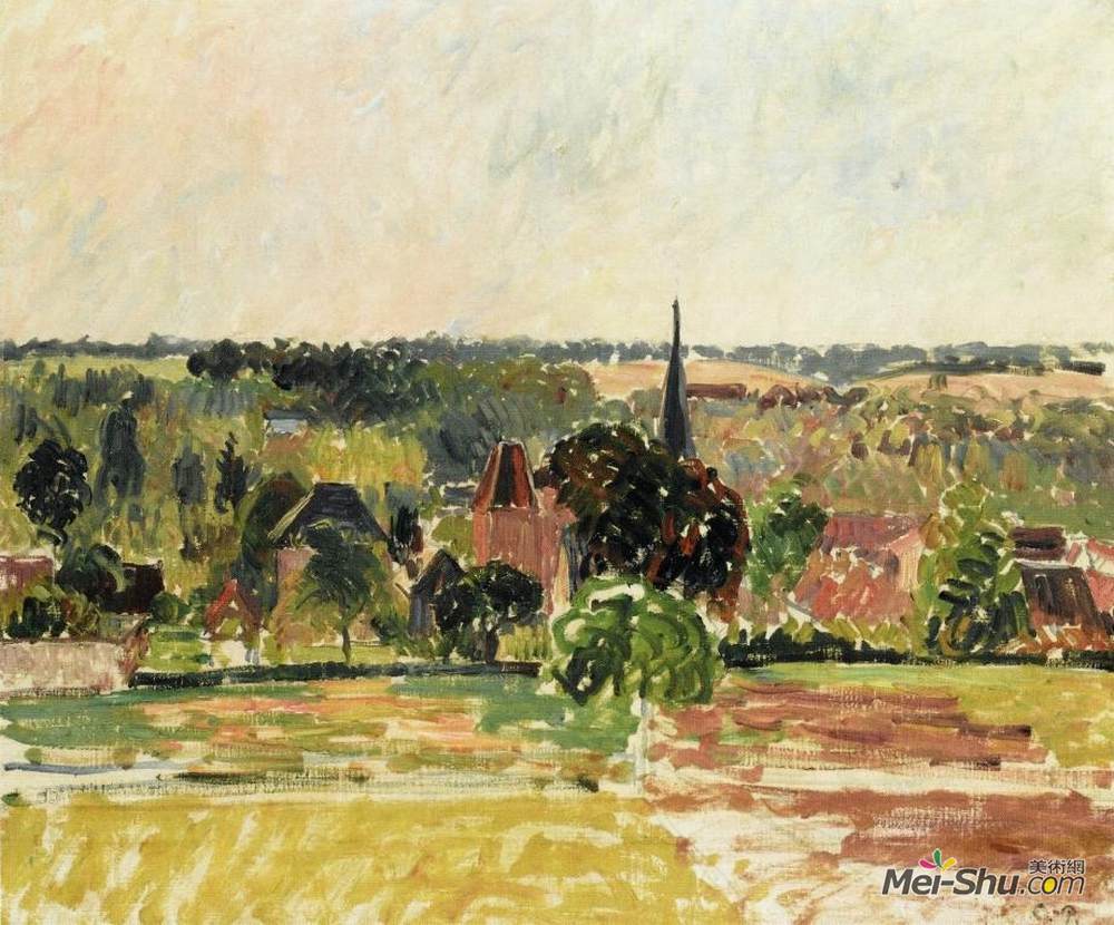 卡米耶·毕沙罗(Camille Pissarro)高清作品《View of Eragny》