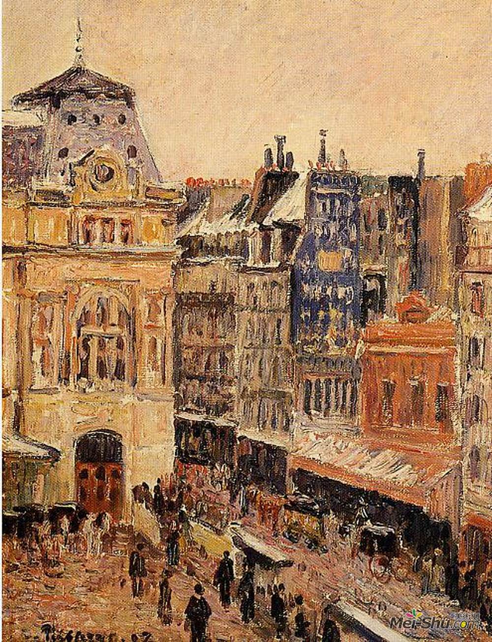 卡米耶·毕沙罗(Camille Pissarro)高清作品《View of Paris, Rue d'Amsterdam》