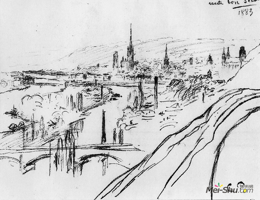 卡米耶·毕沙罗(Camille Pissarro)高清作品《鲁昂观》