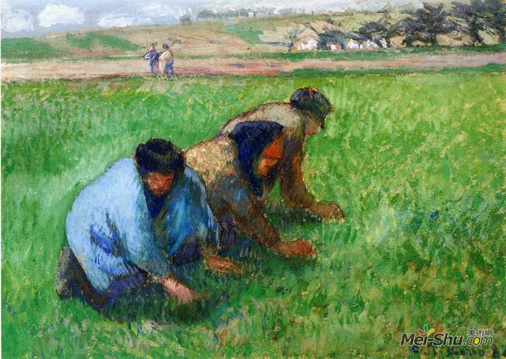 卡米耶·毕沙罗(Camille Pissarro)高清作品《杂草》