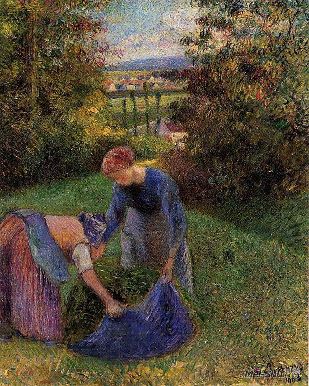 卡米耶·毕沙罗(Camille Pissarro)高清作品《牧草妇女》