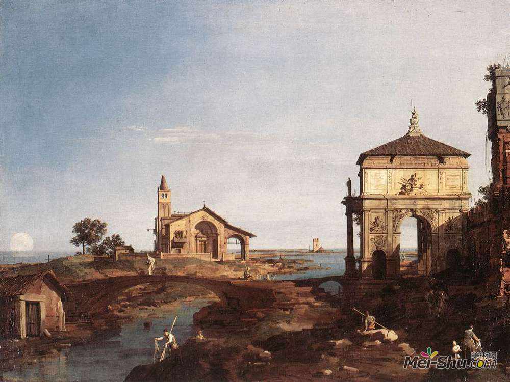 加纳莱托(Canaletto)高清作品《与威尼斯台风》