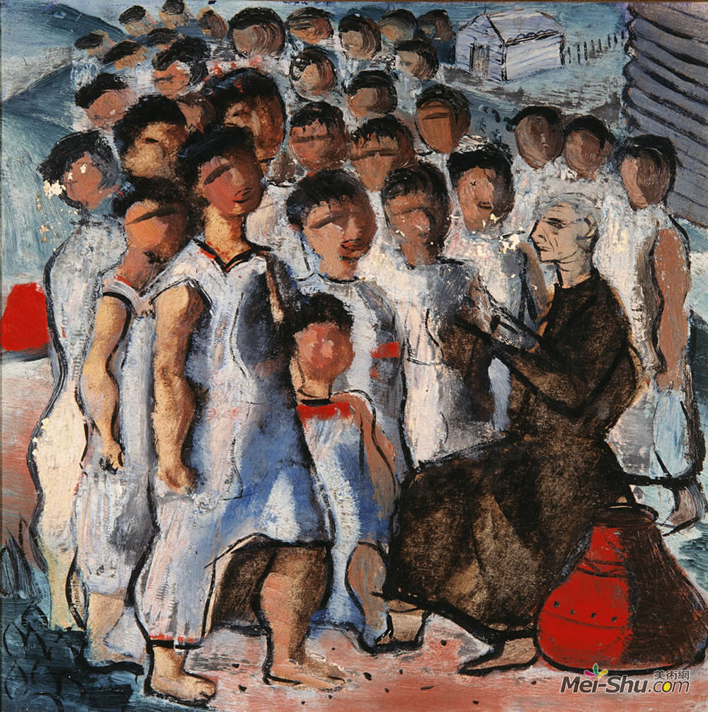 坎迪多·波尔蒂纳里(Candido Portinari)高清作品《问答》
