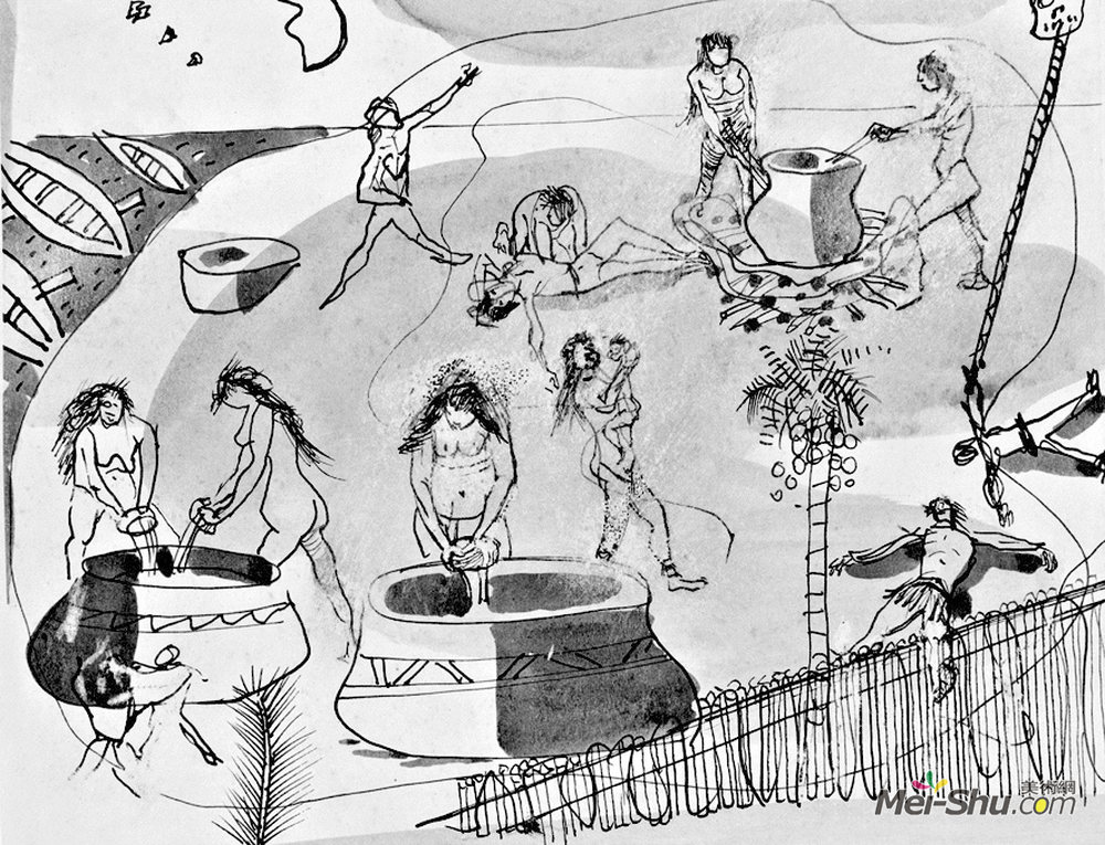 坎迪多·波尔蒂纳里(Candido Portinari)高清作品《与amp?ndias》