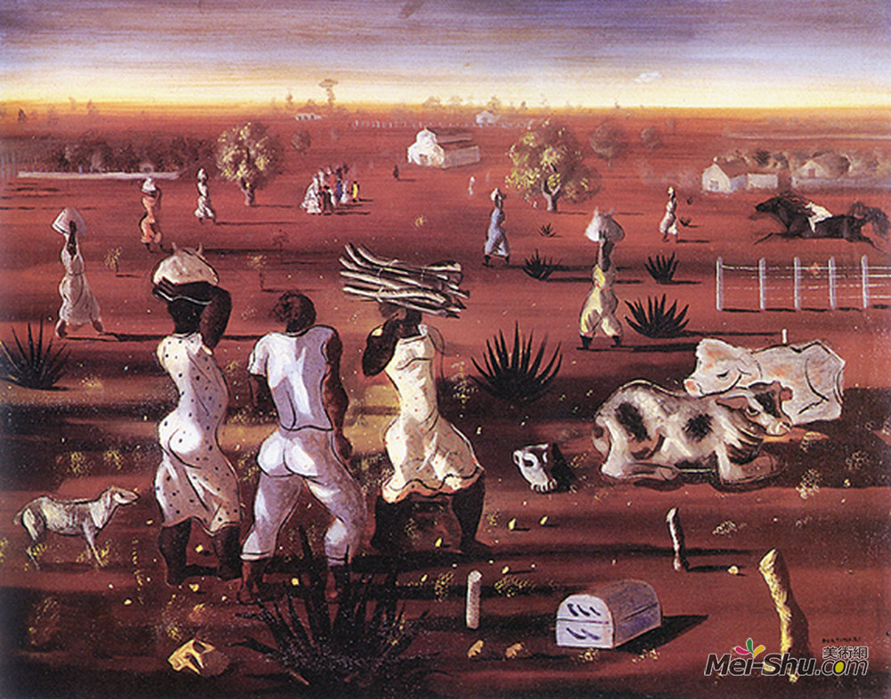 坎迪多·波尔蒂纳里(Candido Portinari)高清作品《Paisagem de Brod&ósqui》