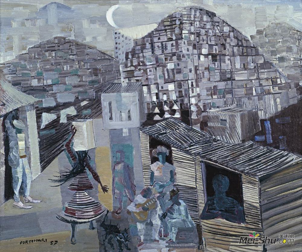 坎迪多·波尔蒂纳里(Candido Portinari)高清作品《贫民窟》