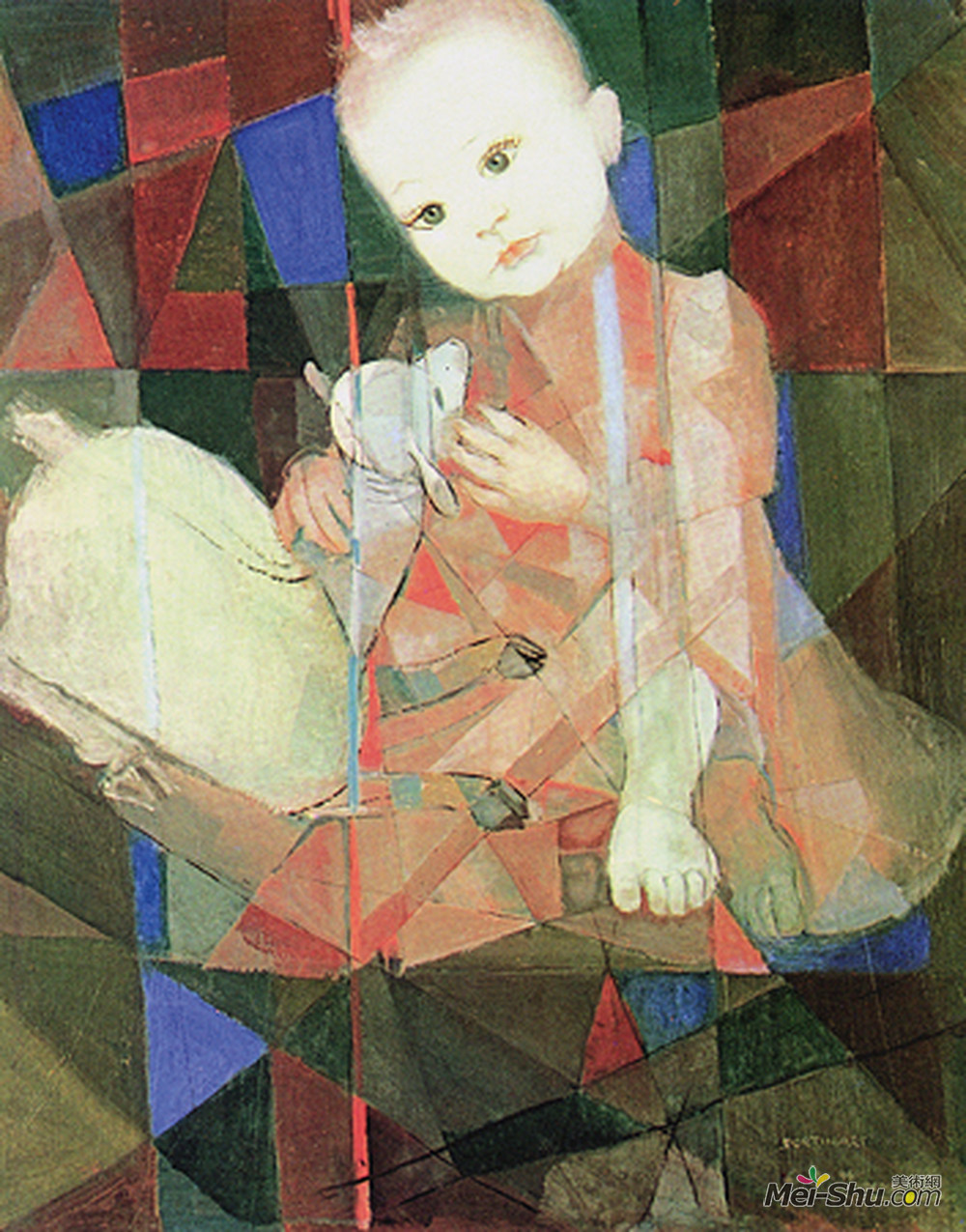 坎迪多·波尔蒂纳里(Candido Portinari)高清作品《丹尼斯与白色的绵羊》