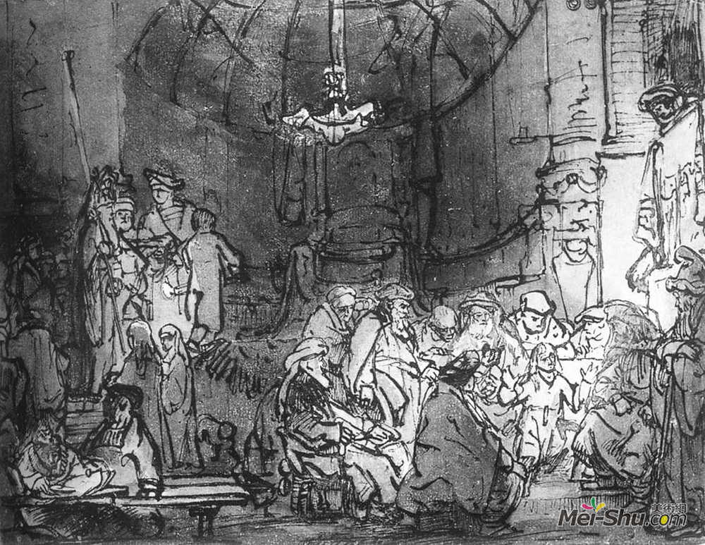 卡雷尔·法布里蒂乌斯(Carel Fabritius)高清作品《医生中的基督》