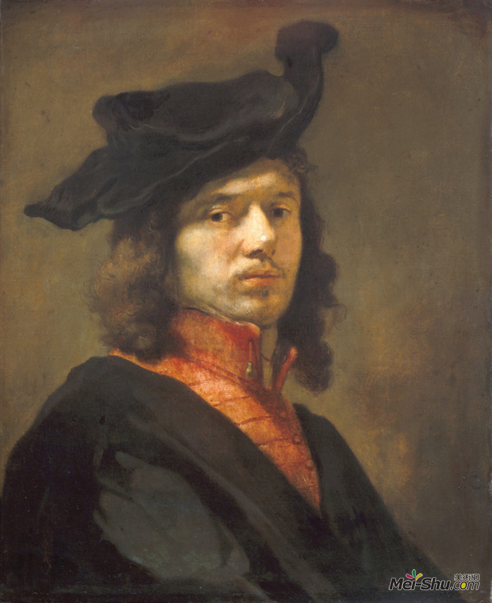 卡雷尔·法布里蒂乌斯(Carel Fabritius)高清作品《自画像》