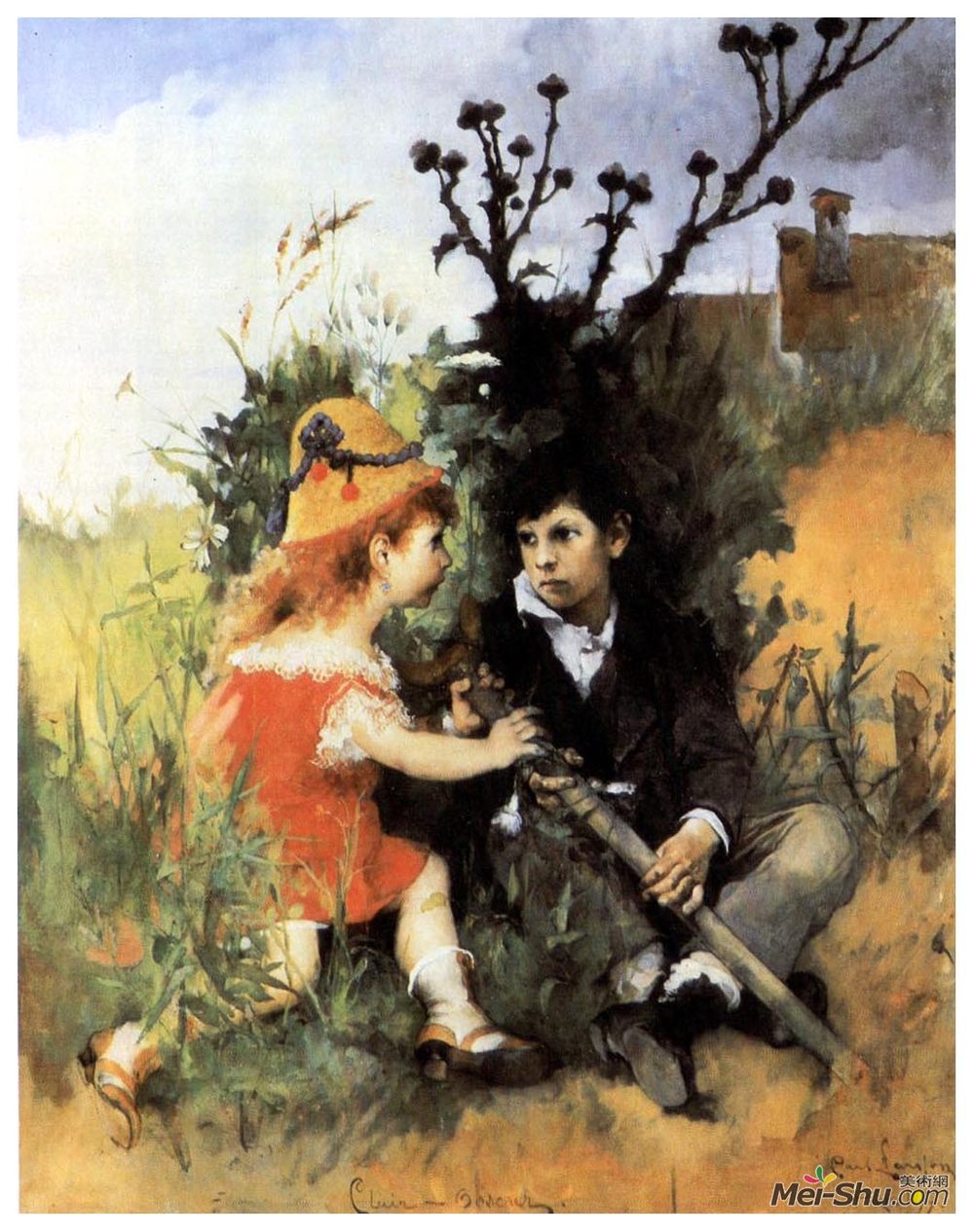 卡尔·拉森(Carl Larsson)高清作品《克莱尔遮蔽》
