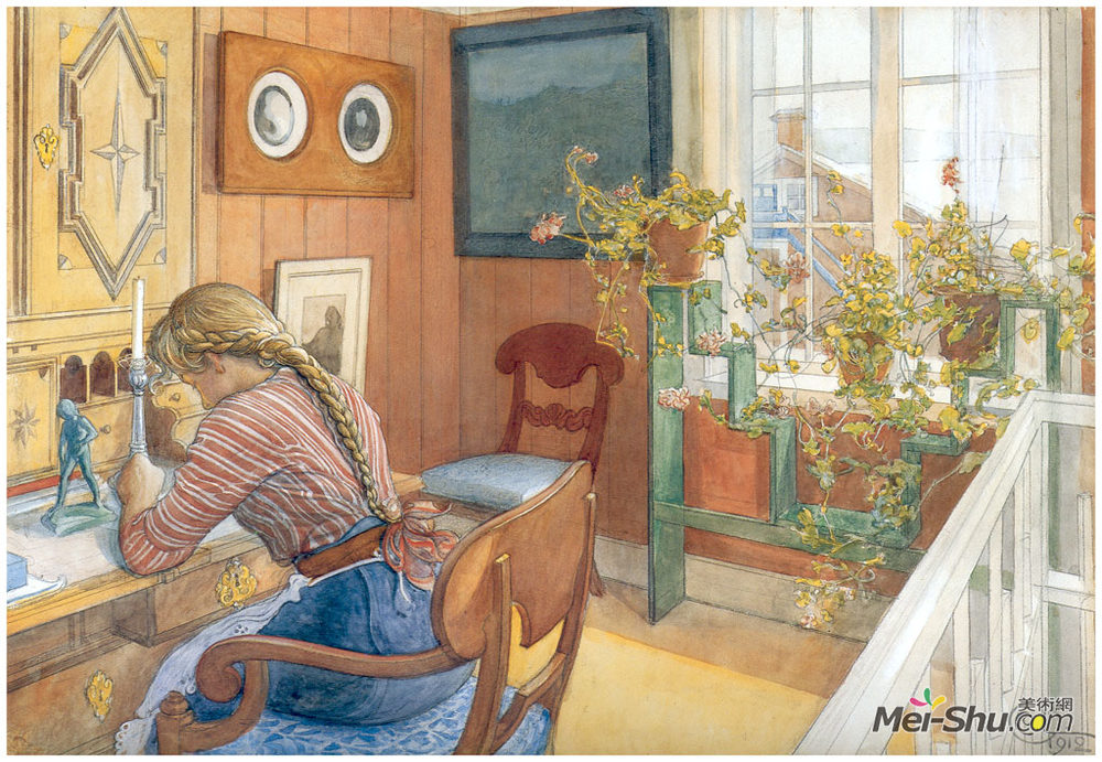 卡尔·拉森(Carl Larsson)高清作品《对应》