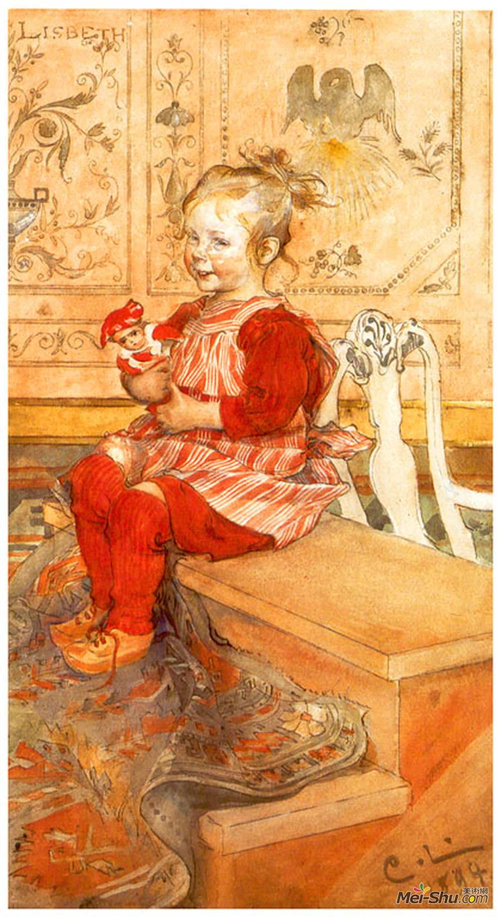卡尔·拉森(Carl Larsson)高清作品《利斯贝思》