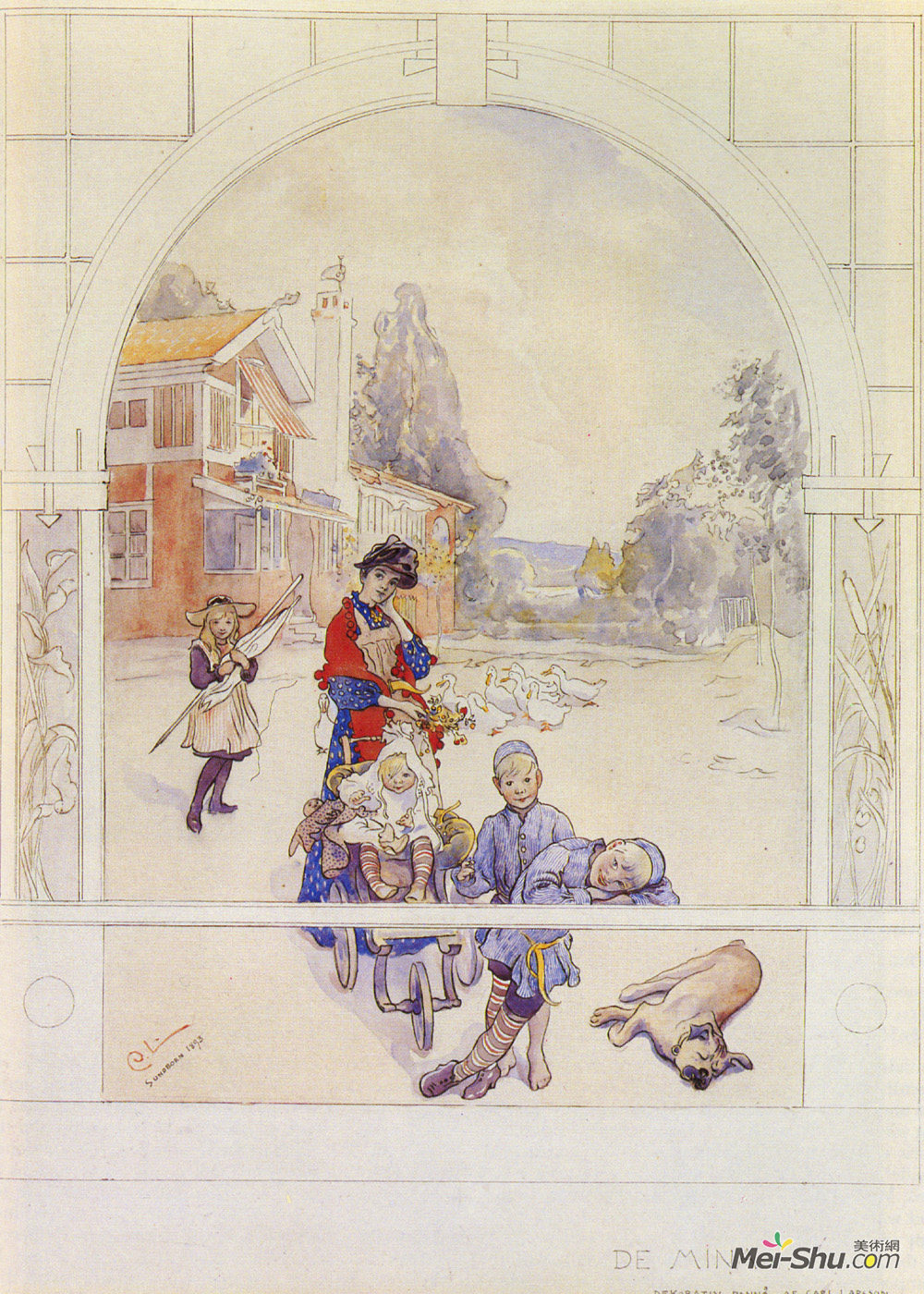 卡尔·拉森(Carl Larsson)高清作品《我的爱人》