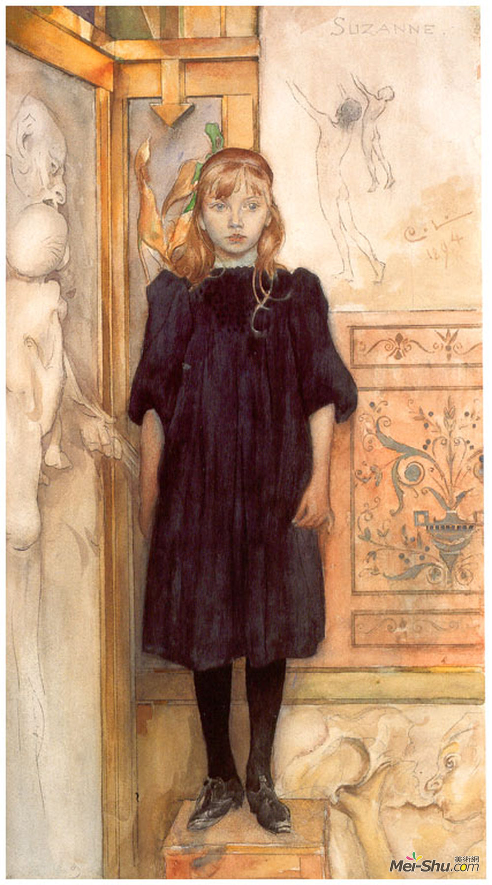 卡尔·拉森(Carl Larsson)高清作品《苏珊娜》