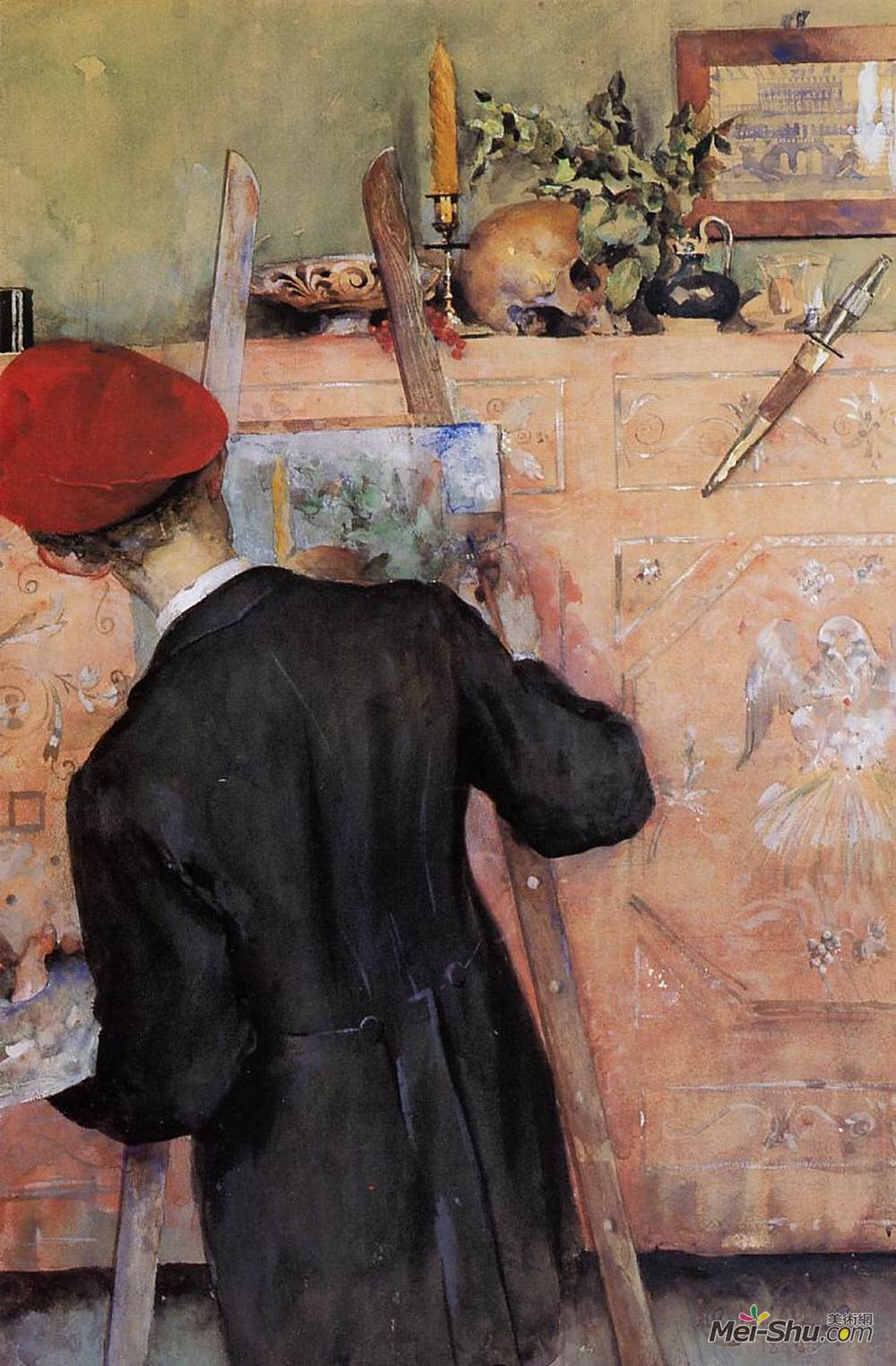 卡尔·拉森(Carl Larsson)高清作品《静物画家》