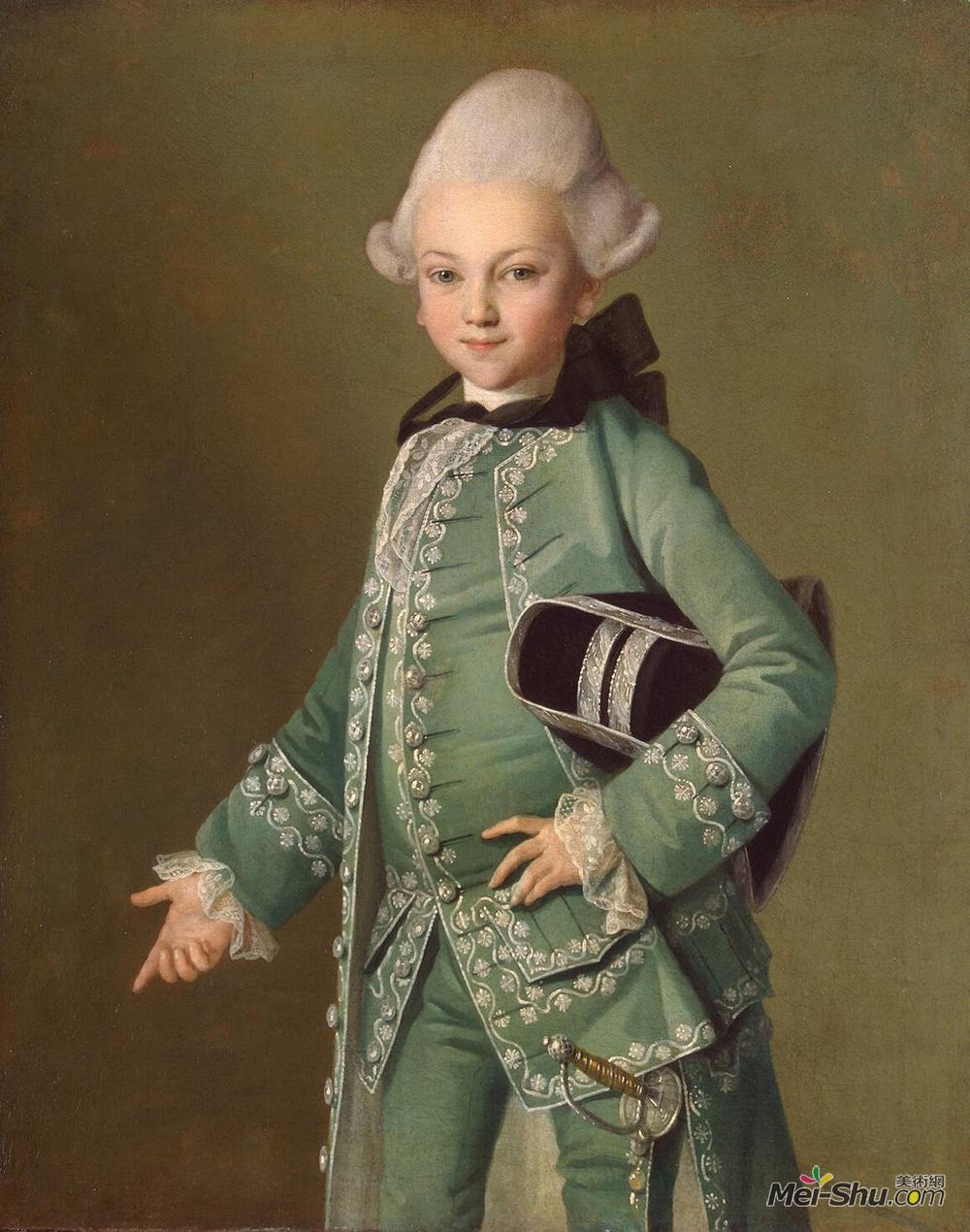 卡尔.路德维希.约翰.克里斯蒂内克(Carl-Ludwig Johann Christineck)高清作品《Portrait of Alexey Bobrinsky as a Child》