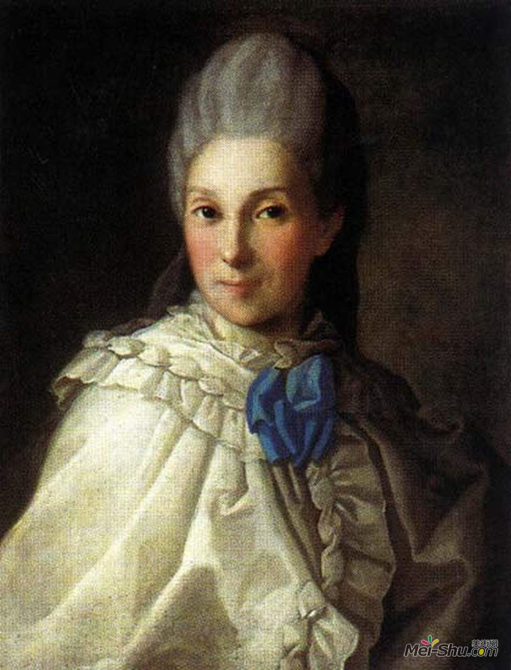 卡尔.路德维希.约翰.克里斯蒂内克(Carl-Ludwig Johann Christineck)高清作品《Portrait of Daria Aleksandrovna Troubetskaya》