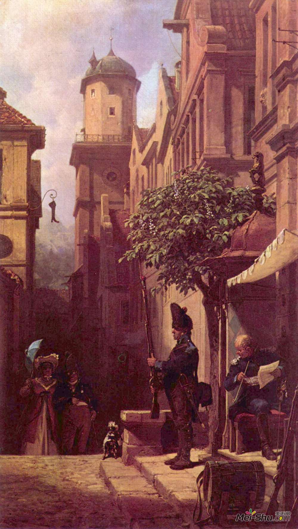 卡尔·施皮茨韦格(Carl Spitzweg)高清作品《他来了》