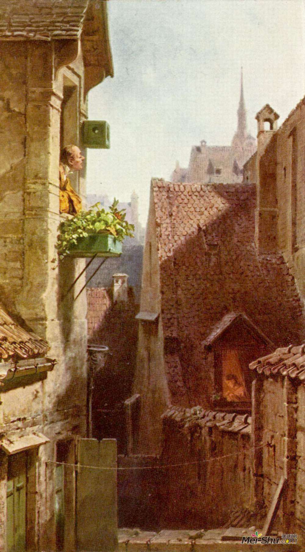 卡尔·施皮茨韦格(Carl Spitzweg)高清作品《忧郁症患者》