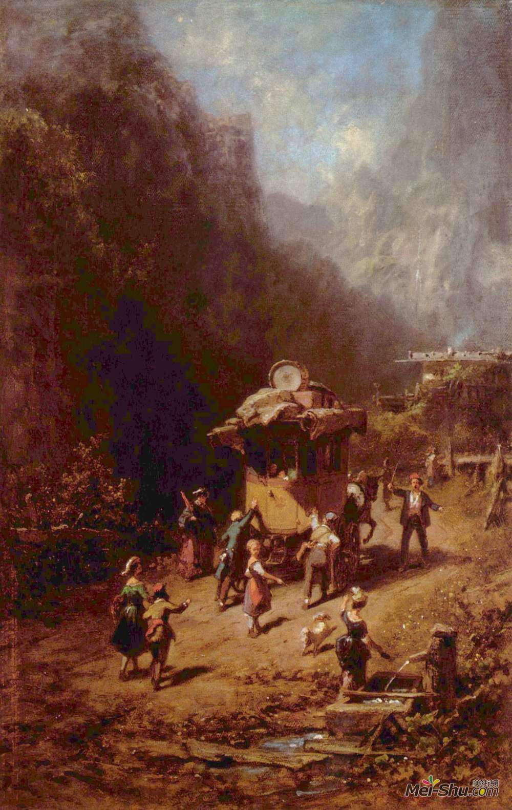 卡尔·施皮茨韦格(Carl Spitzweg)高清作品《驿站马车》