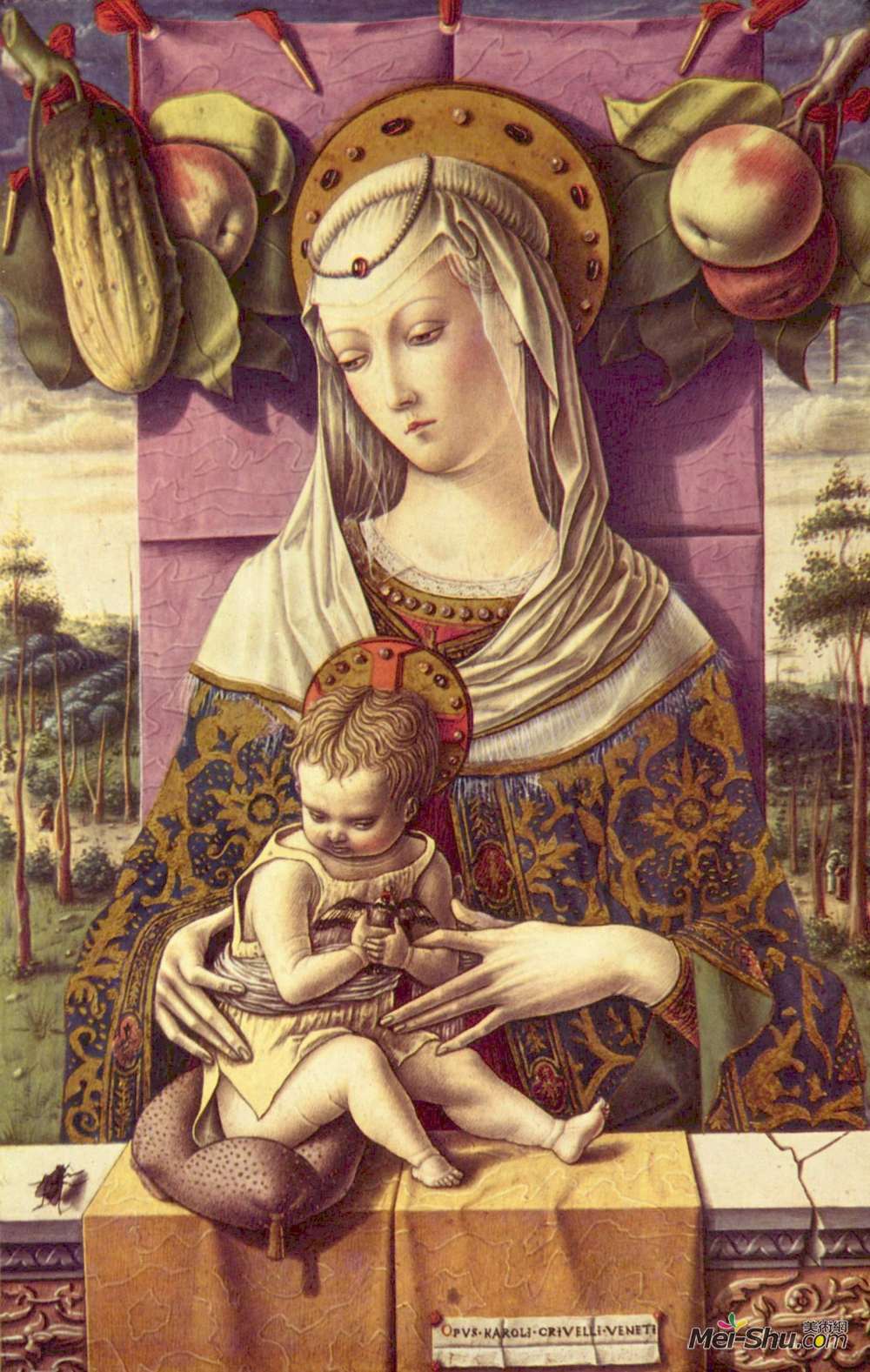 卡罗·克里维里(Carlo Crivelli)高清作品《玛丽带孩子》