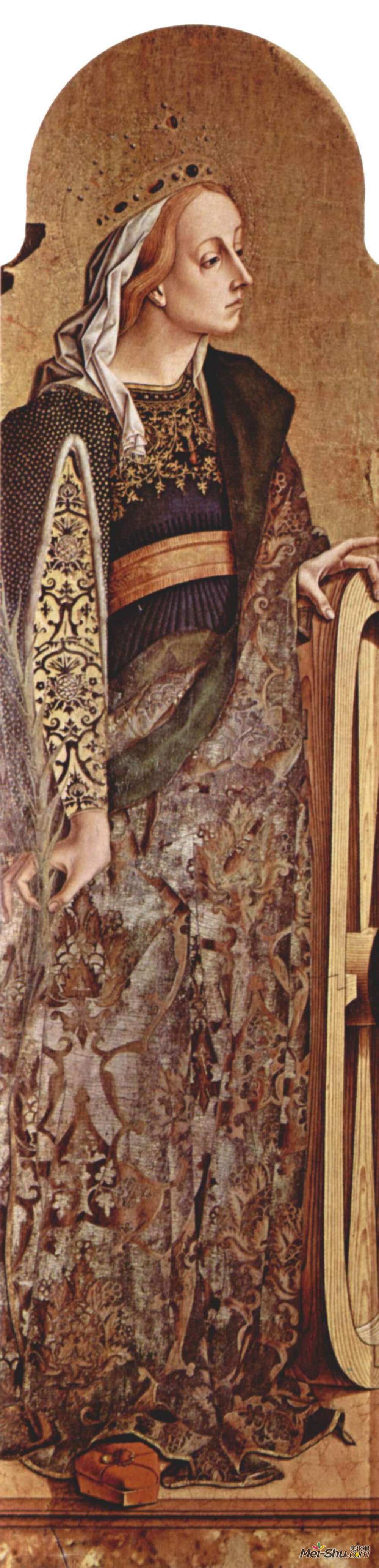 卡罗·克里维里(Carlo Crivelli)高清作品《亚历山大的圣凯瑟琳》