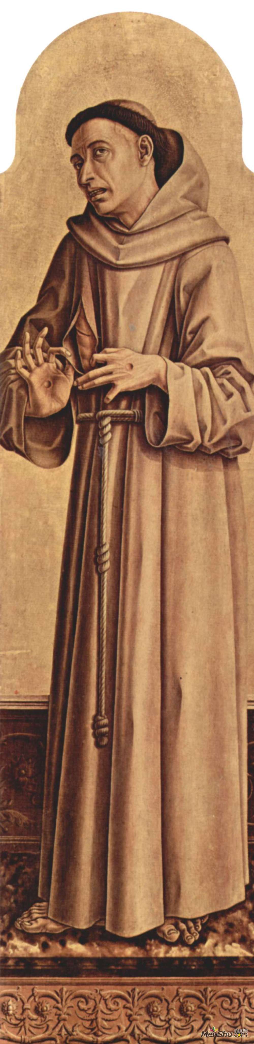 卡罗·克里维里(Carlo Crivelli)高清作品《圣弗朗西斯》