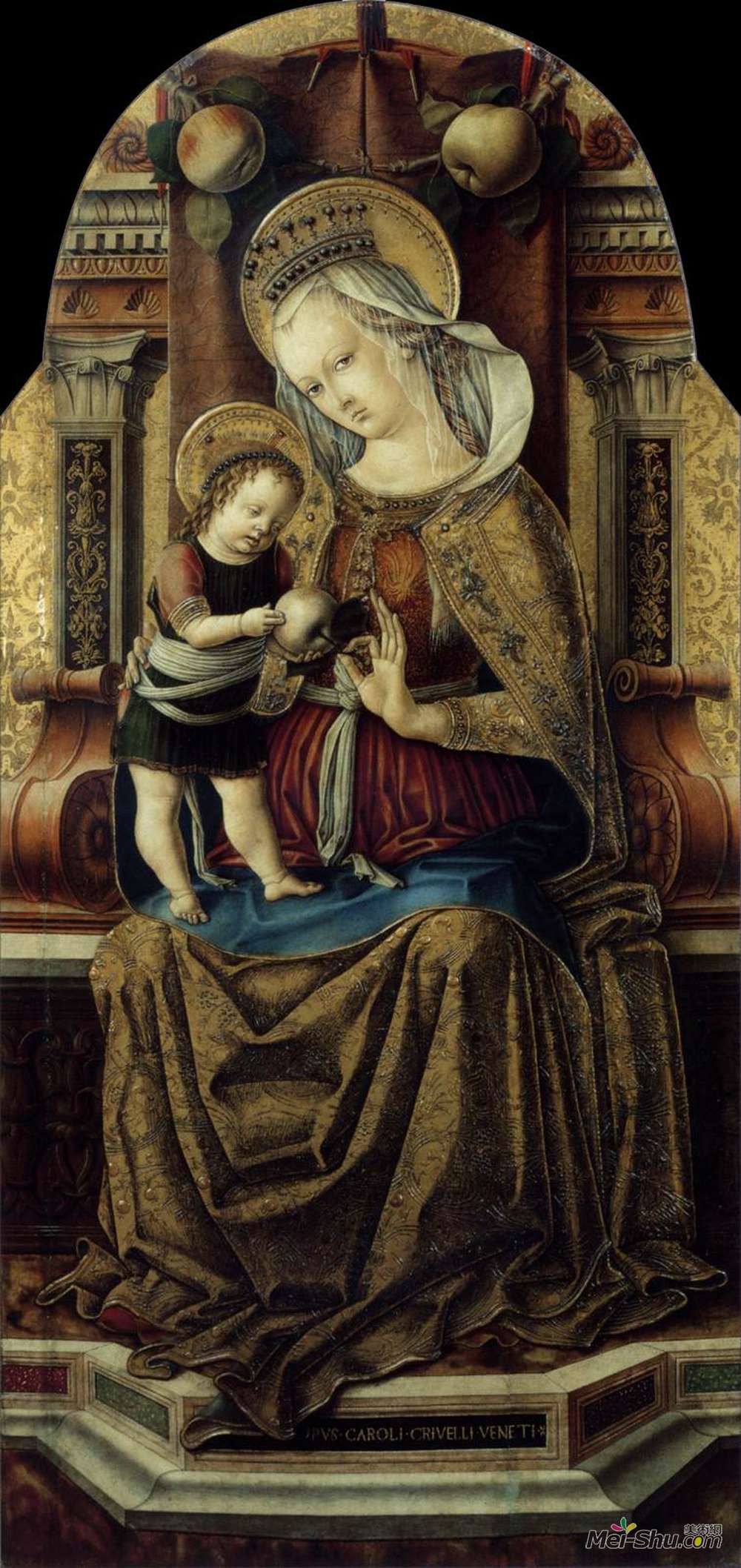 卡罗·克里维里(Carlo Crivelli)高清作品《处女与儿童登基》