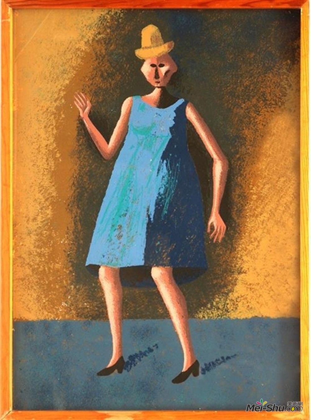 卡洛斯·奥罗兹科·罗梅罗(Carlos Orozco Romero)高清作品《戴帽子的女人》