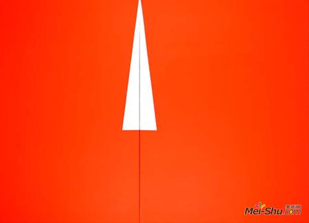 卡门埃雷拉(Carmen Herrera)高清作品《红色与白色三角形》
