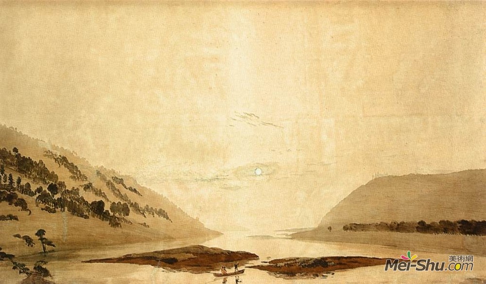 卡斯珀尔·大卫·弗里德里希(Caspar David Friedrich)高清作品《山地河流景观》