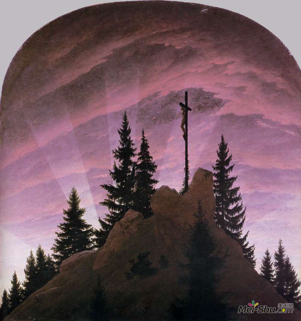卡斯珀尔·大卫·弗里德里希(Caspar David Friedrich)高清作品《在山（坛跨年）》