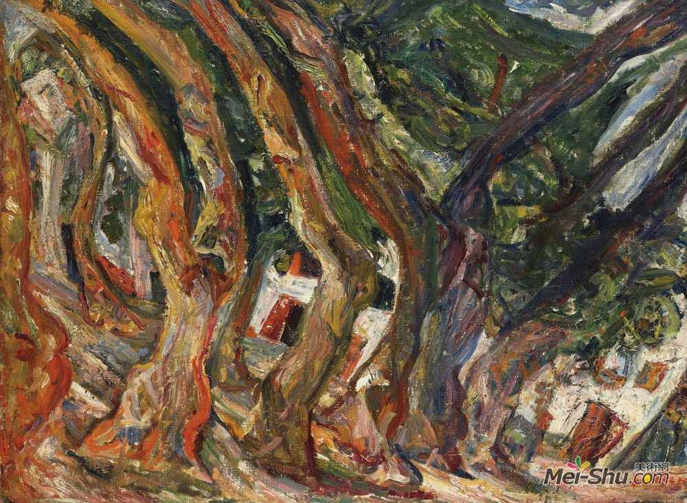 柴姆·苏丁(Chaim Soutine)高清作品《Plane Trees at C&éret》