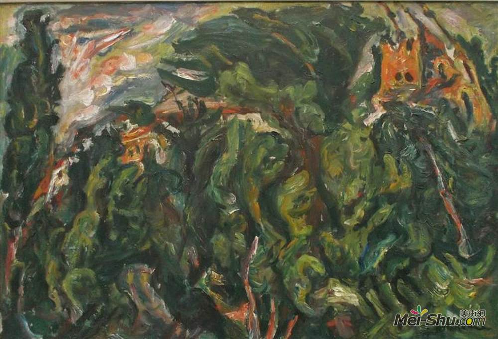 柴姆·苏丁(Chaim Soutine)高清作品《The Red Castle of C&éret》