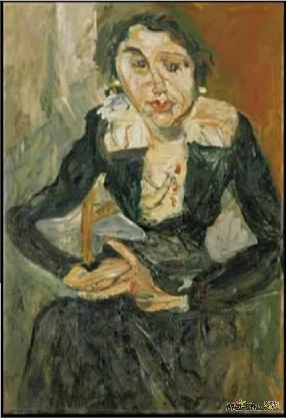 柴姆·苏丁(Chaim Soutine)高清作品《绿色连衣裙》