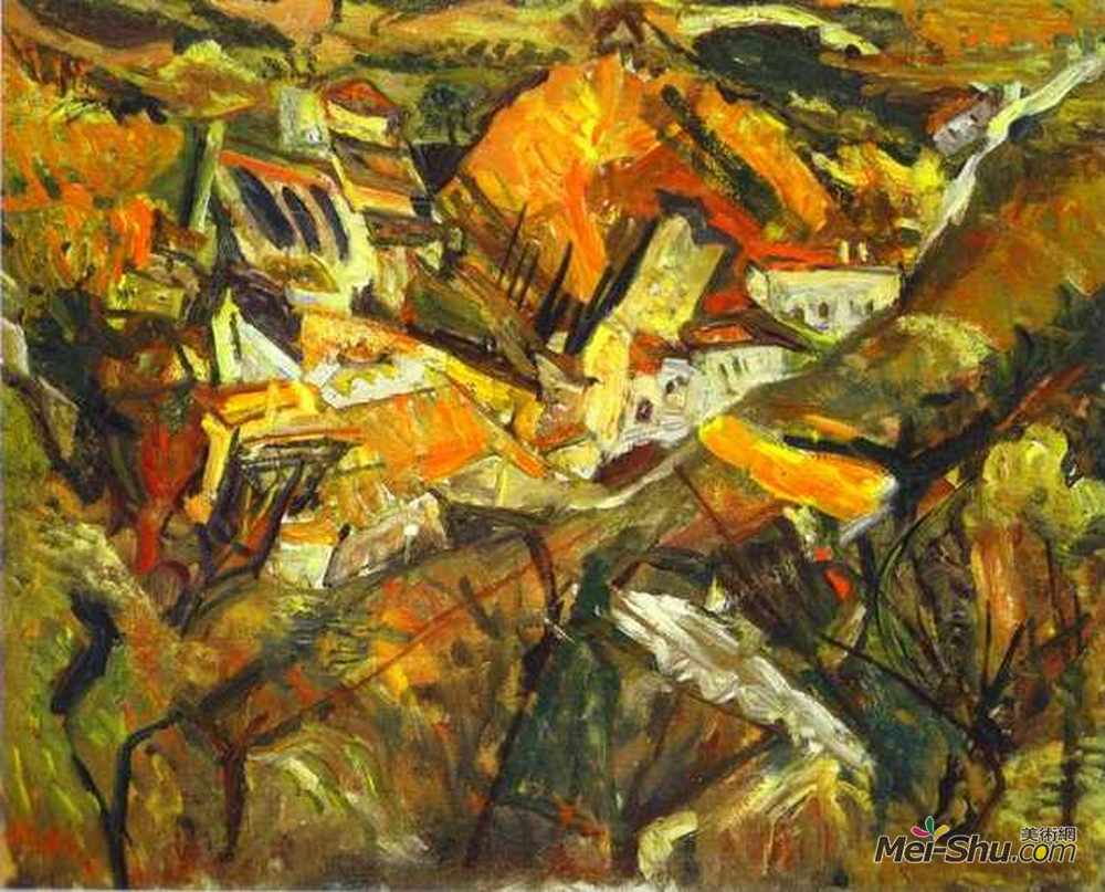 柴姆·苏丁(Chaim Soutine)高清作品《樱桃树景观》