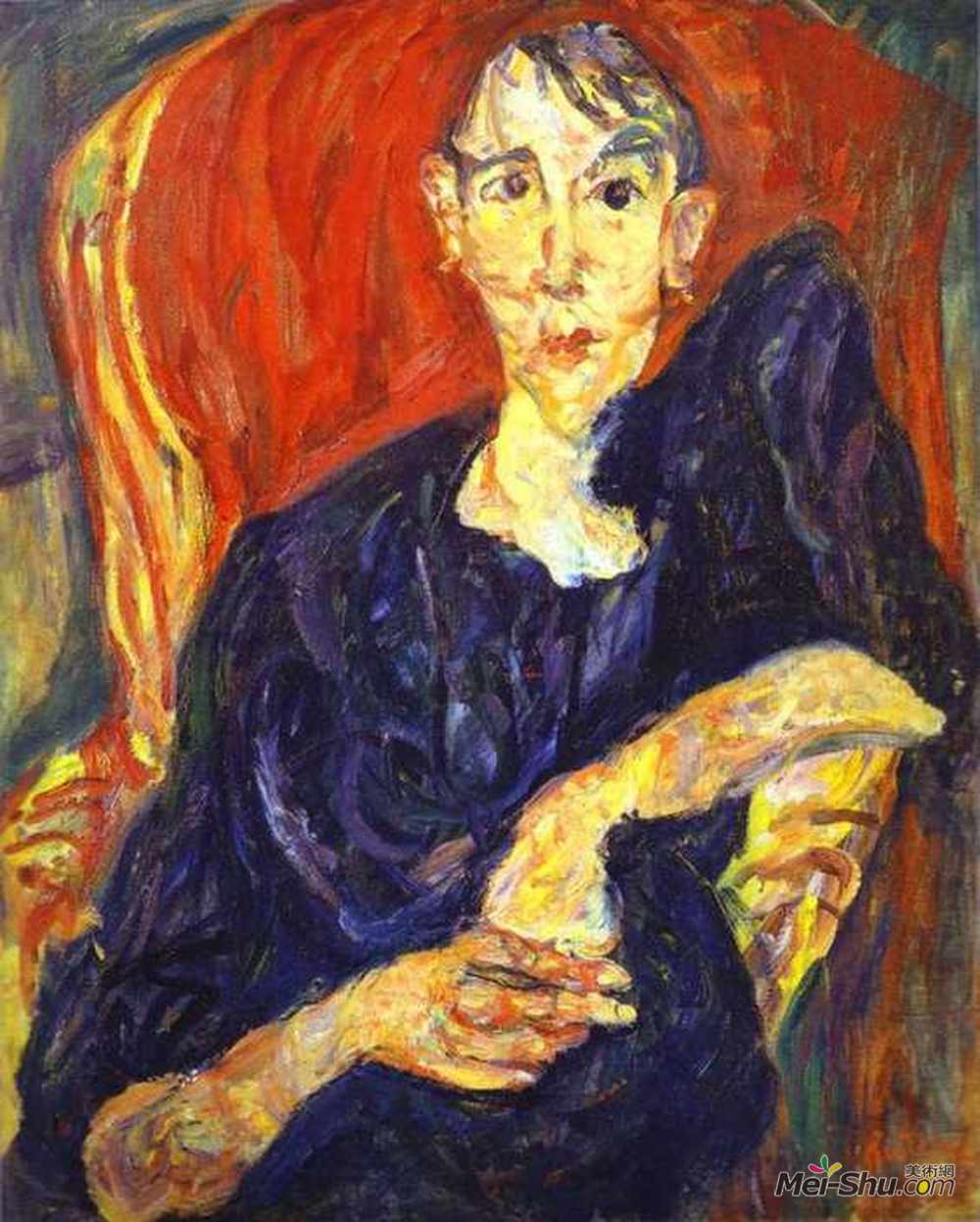 柴姆·苏丁(Chaim Soutine)高清作品《波兰女人》