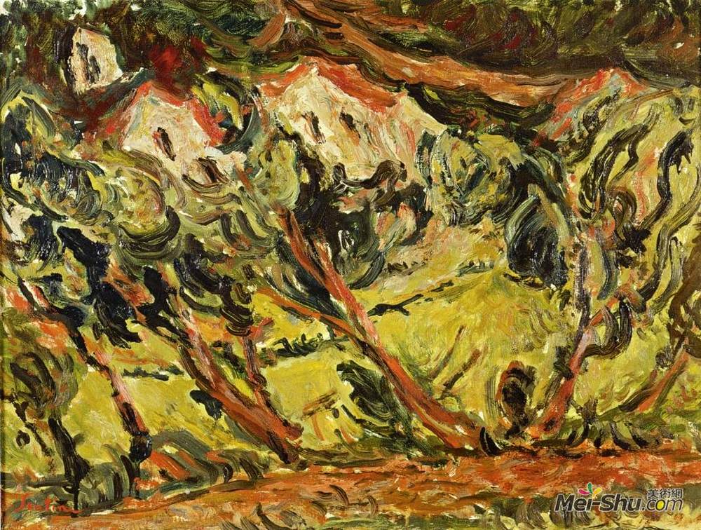 柴姆·苏丁(Chaim Soutine)高清作品《樱桃树景观》