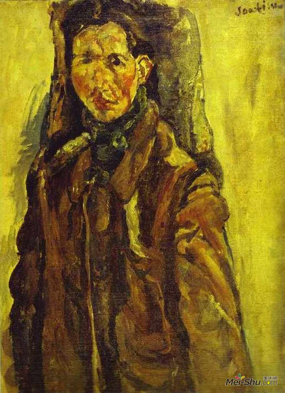 柴姆·苏丁(Chaim Soutine)高清作品《幕自画像》