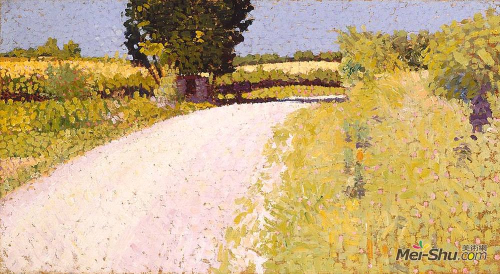 查尔斯·安格朗(Charles Angrand)高清作品《乡间小径》