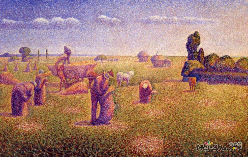 查尔斯·安格朗(Charles Angrand)高清作品《收割者》