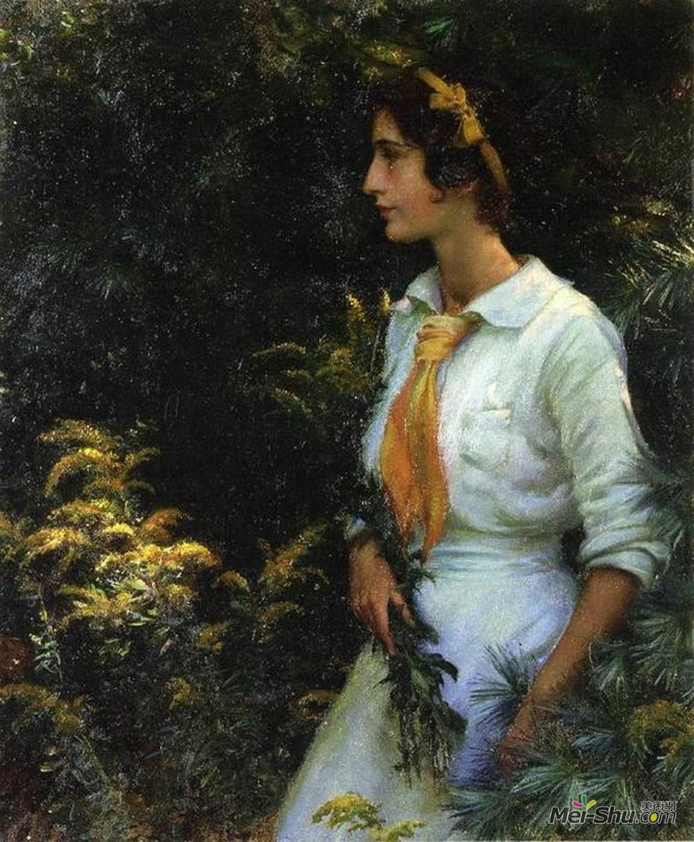 查尔斯·考特尼·柯伦(Charles Courtney Curran)高清作品《金杖》