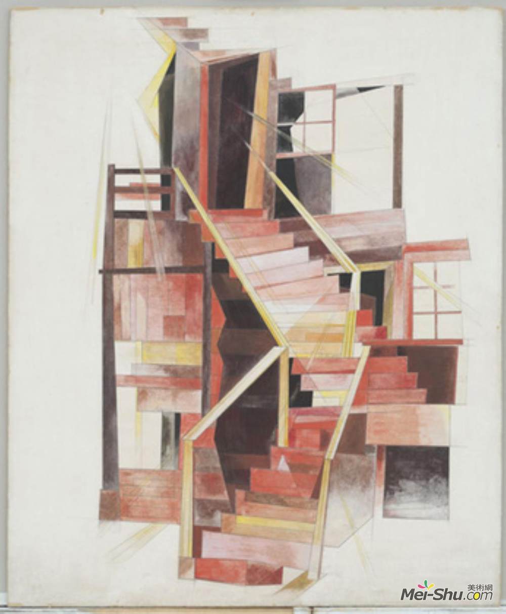 查尔斯·德穆斯(Charles Demuth)高清作品《普罗温斯敦楼梯》